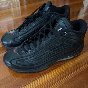 Men's Nike Ken Griffey Black and Red Athletic Shoes, 12